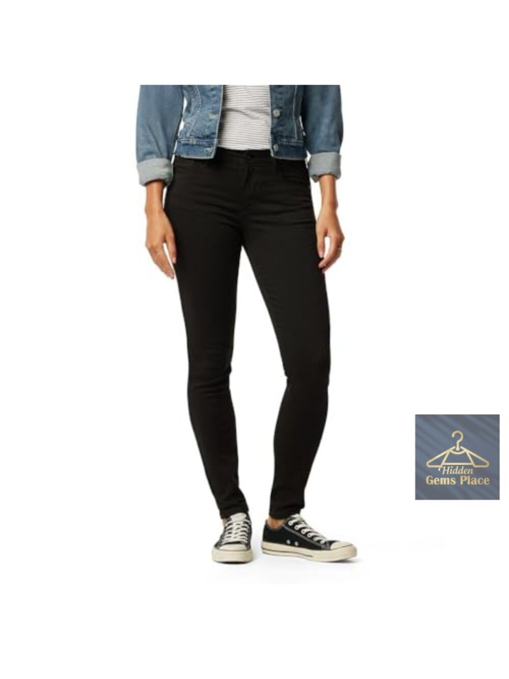 Mid-Rise Skinny Jeans Stretch Denim 78% Cotton 20% Polyester 2% Elastane